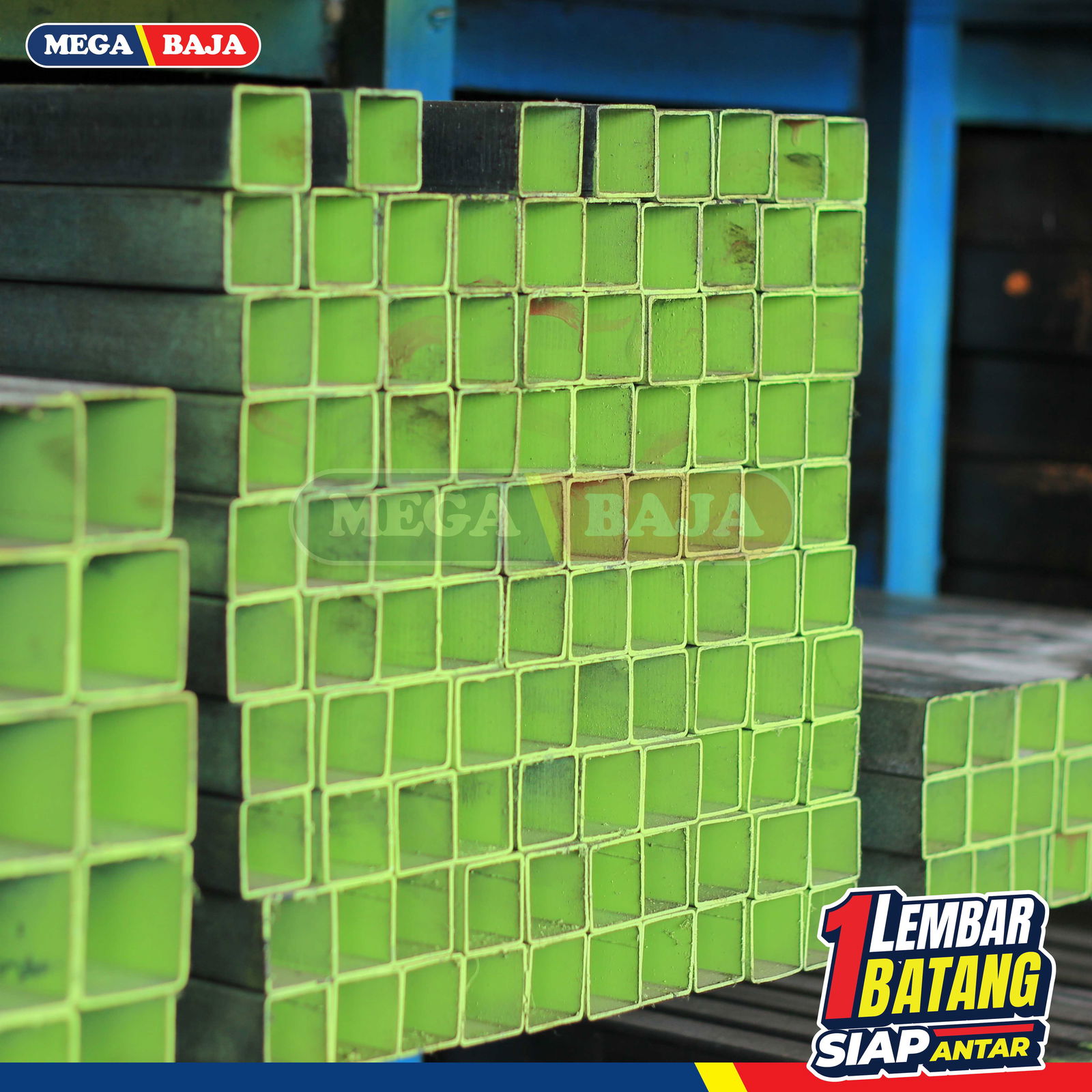 Hollo Galvanis 20 x 40 x 6 Grade Biru