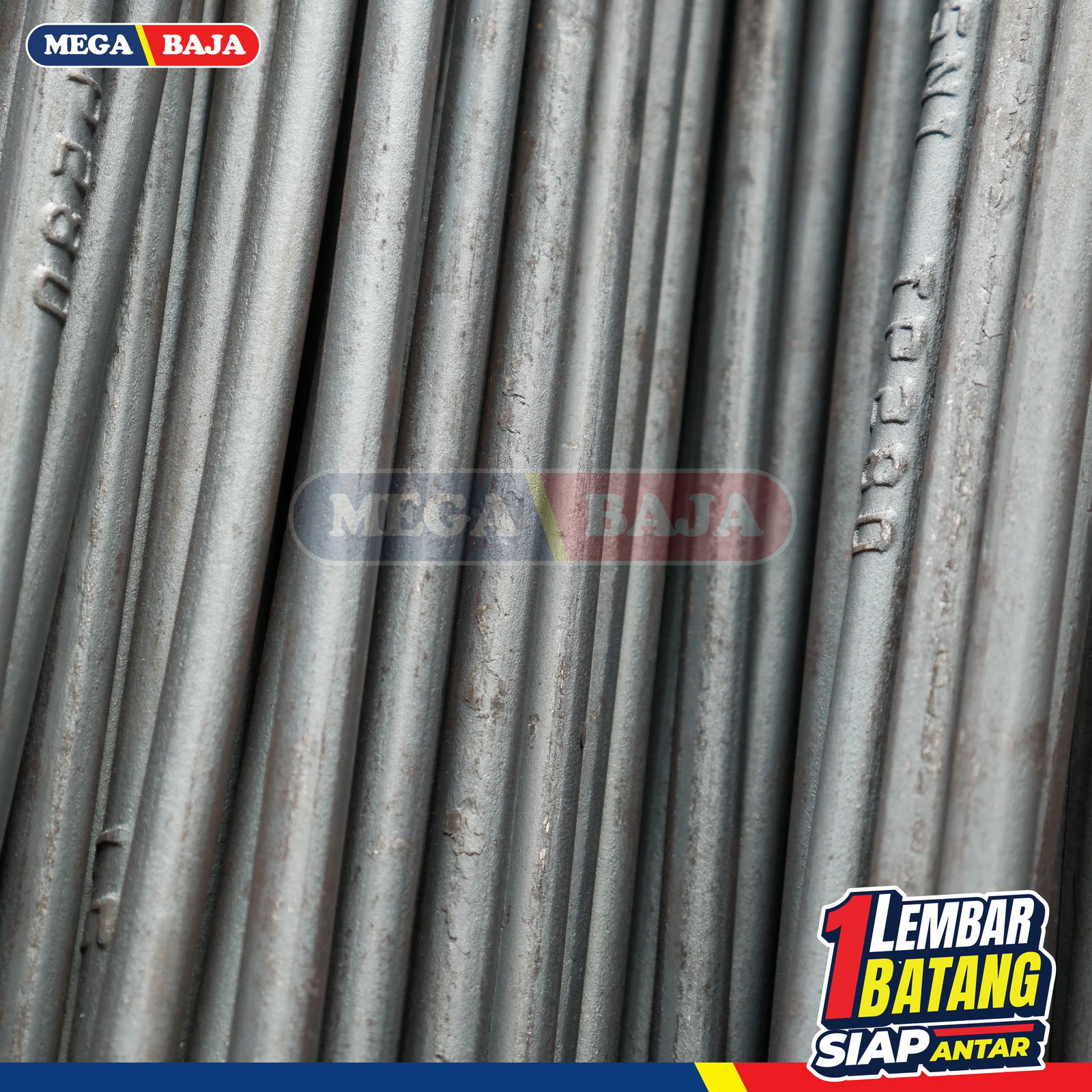 Besi Beton Perwira Polos 25 mm X 12 M | Lurus TP 280