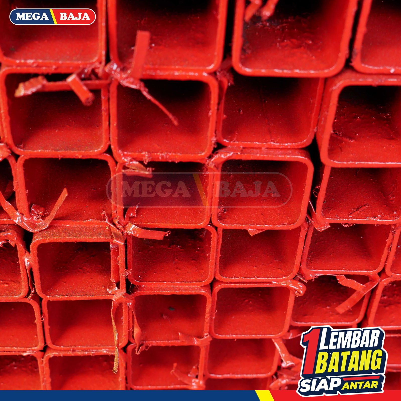 Hollo Hitam 40 mm X 40 mm X 6.000 mm | Grade Merah