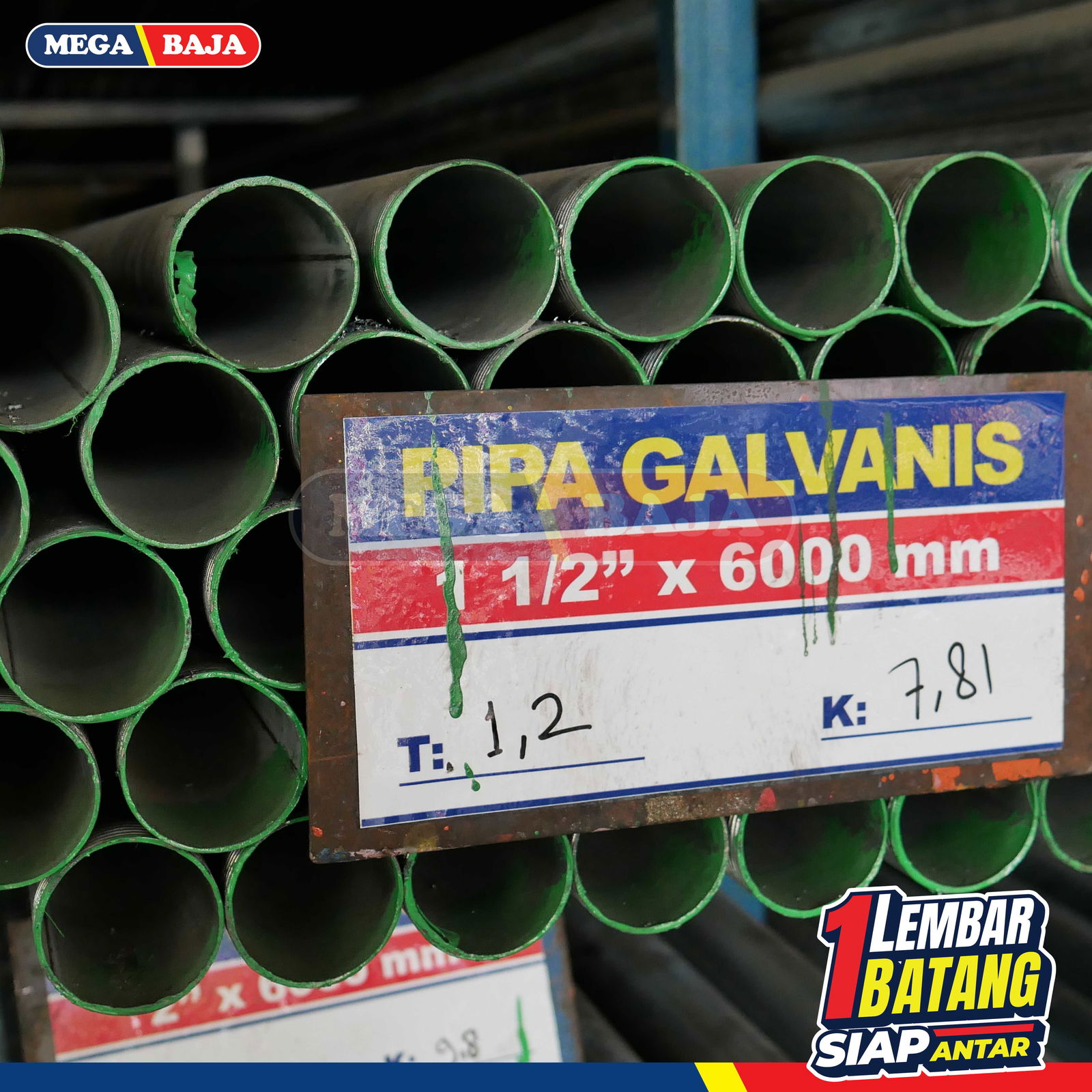 Pipa Hitam 14  x 6 | 6,35 mm