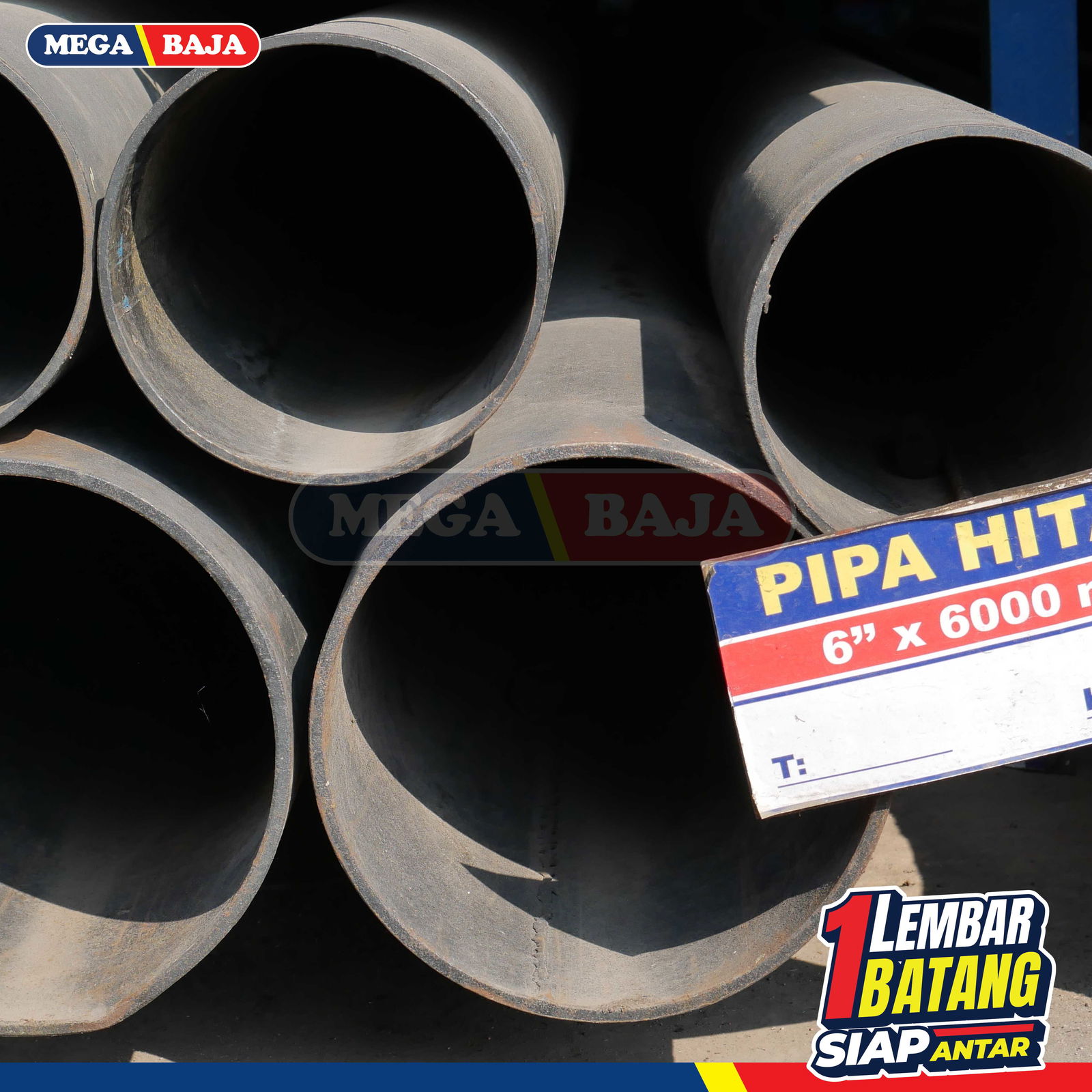 Pipa Hitam 2  x 6 | Grade Merah